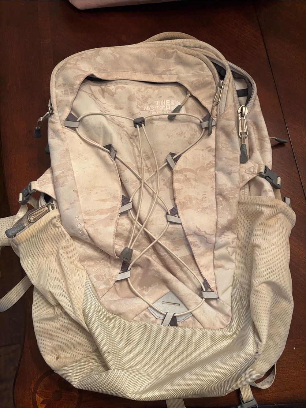 The North Face Desert Camo Kids Backpack in Tan
